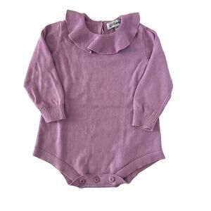 Girlhood Purple Sweater Romper